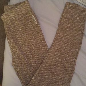 Gymshark Slounge Leggings, Khaki Marl, size S